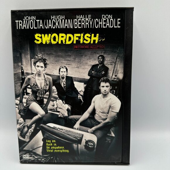 Swordfish DVD 2001 John Travolta Hugh Jackman Halle Berry Thriller Snap Case - Picture 1 of 3